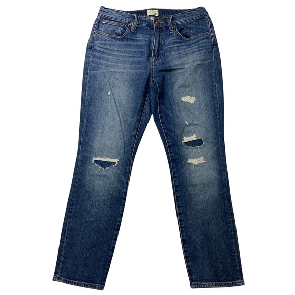 J.CREW Denim - J.Crew Slim Broken-In Boyfriend Jeans Women's‎ 27 Blue Distressed Denim